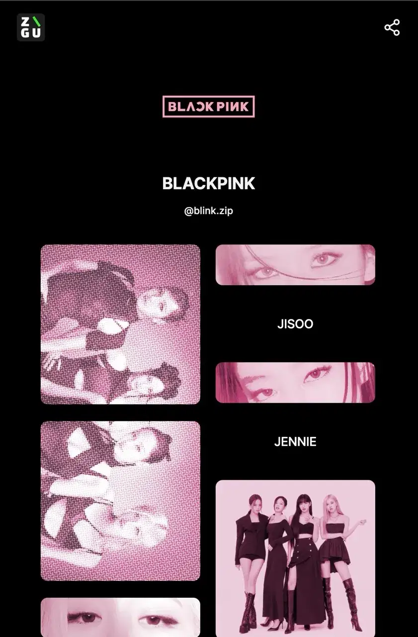 BLACKPINK's ZIGU profile