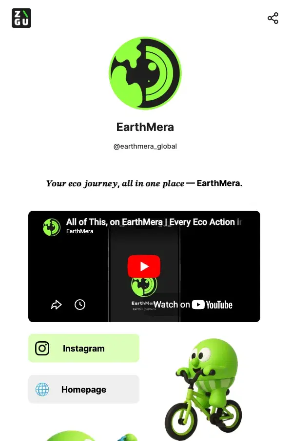 EarthMera's ZIGU profile